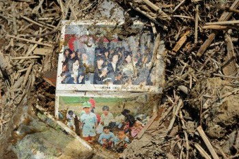 the water-damaged photos found in the tsunami wreckage